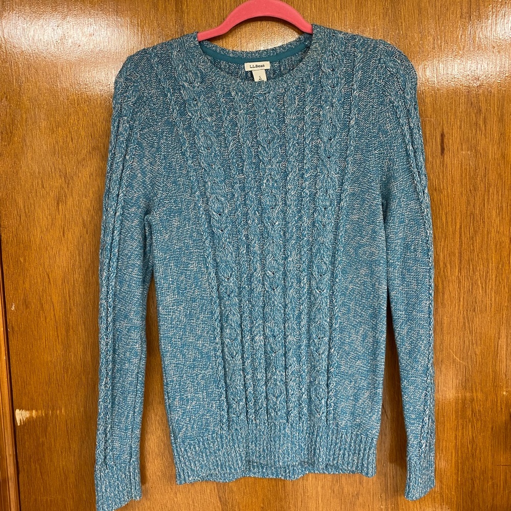 LL bean sweater, tourquise